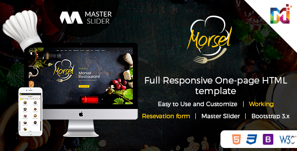 Morsel - Restaurant Lounge Cafe HTML5 Responsive Template
