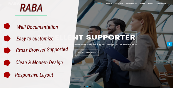 RABA One Page Portfolio Template