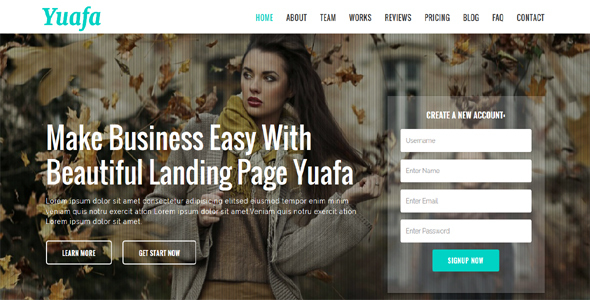 Yuafa - Easy Startup & Digital Agency Landing Page