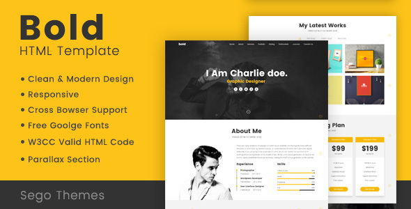 Bold – Modern Portfolio HTML Template
