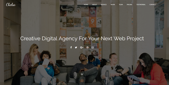 Chelsa - Onepage Agency Portfolio Template