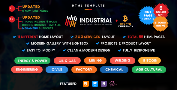 Industrial - Multipurpose Engineering Services HTML Template