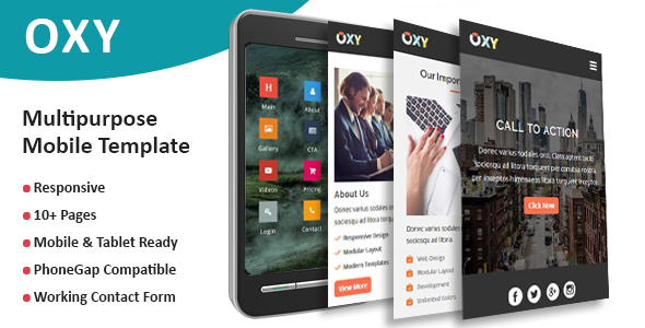 Oxy - Multipurpose Responsive Mobile Template