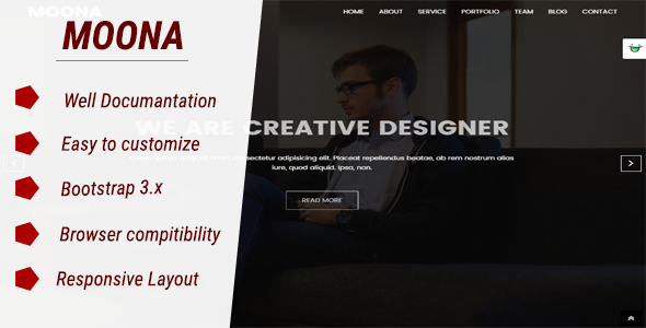 MOONA - Responsive Portfolio HTML Template