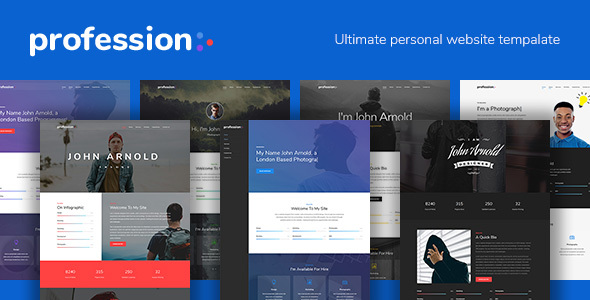 Profession - Personal Portfolio Website Template