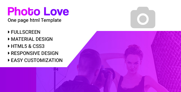 PhotoLove || Photography Portfolio Template