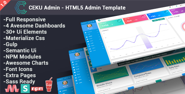 CEKU - Material Design Admin Template