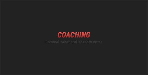 COACHING - Personal Trainer Template