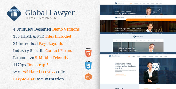 Lawyer - Legal HTML Template for Attorneys and Law Firms