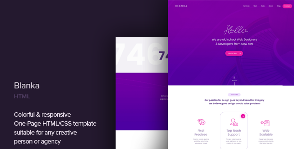 Blanka - One Page HTML Template