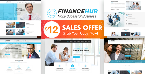 Finance HUB - Business Consulting and Professional Services HTML Template