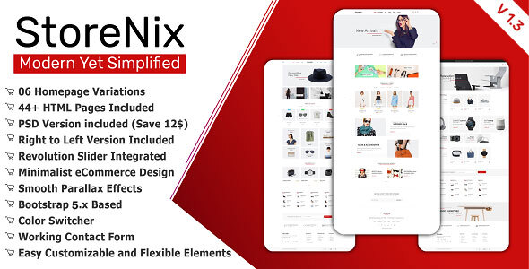 StoreNix - Multipurpose Ecommerce Shop HTML Template