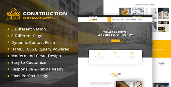 Construction - HTML Template