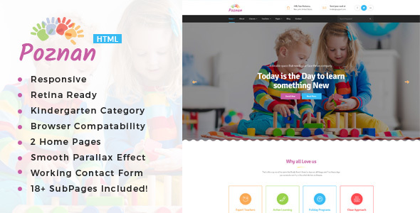 Poznan - Kindergarten & School HTML Template