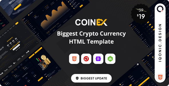 COINEX - Crypto Admin Dashboard Template