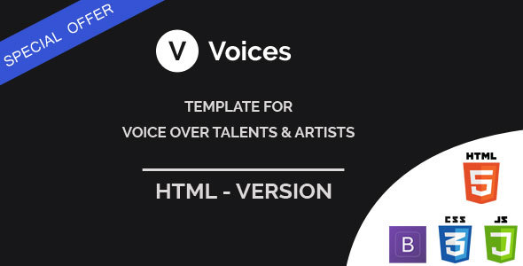Voices - HTML Template for Voice Over Tallents