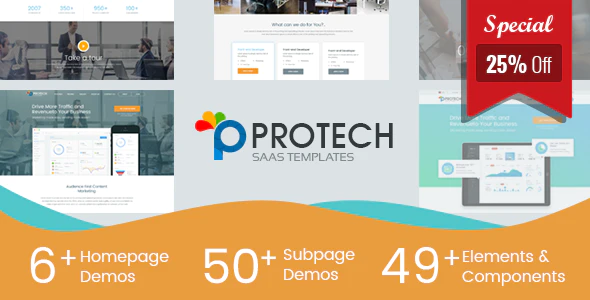 Protech SaaS -  SaaS, Software & WebApp Template