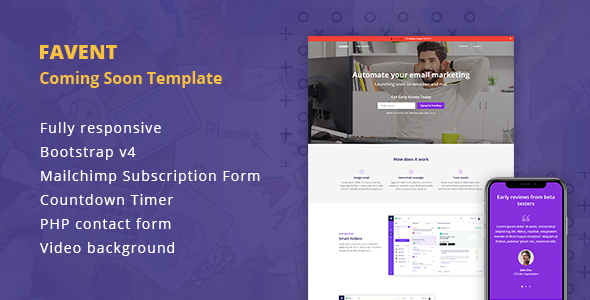 Favent - Coming Soon Responsive Template