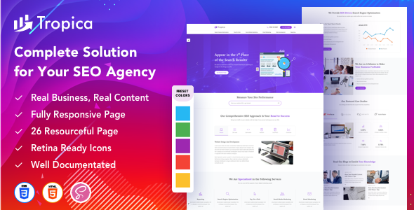 Tropica – SEO Agency HTML Template