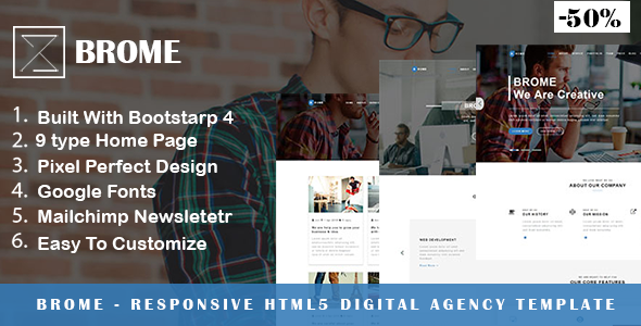 Brome - Responsive Html5 Digital Agency Template