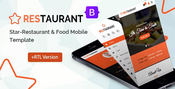 Star - Restaurant and Food Mobile Bootstrap Template