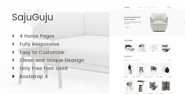 Sajuguju - Responsive Minimal eCommerce HTML Template