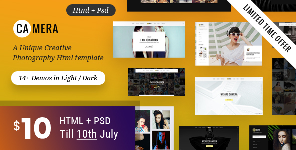Photography HTML Template - Camera