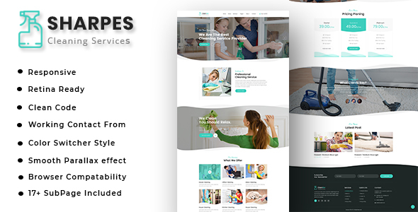 Sharpes | Dry Cleaning Services HTML Template