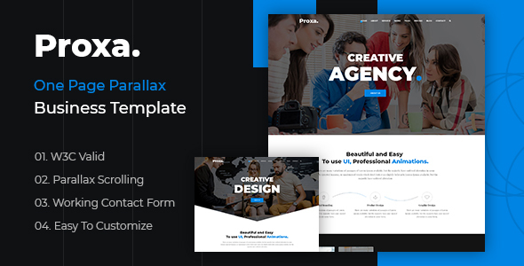 Proxa - One Page Parallax