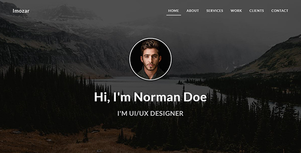 Imozar - Personal Portfolio Template