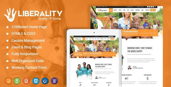 Liberality Charity HTML Template