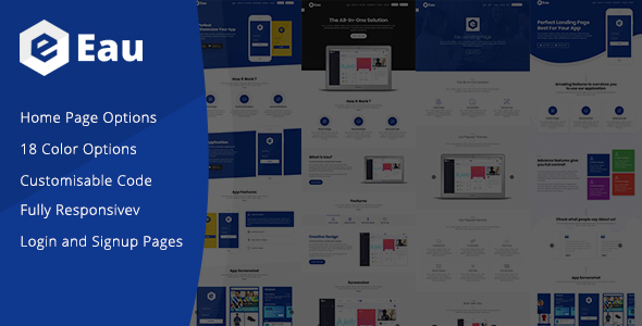 Eau - Landing Page Template