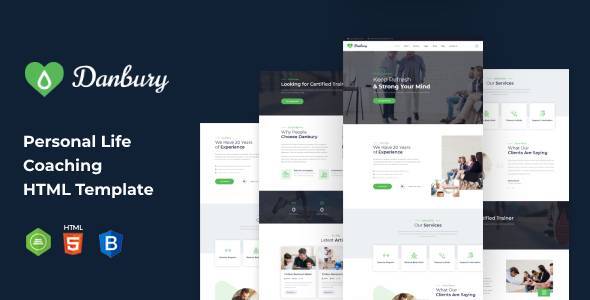 Danbury - HTML Template for Personal Life Coaching Website