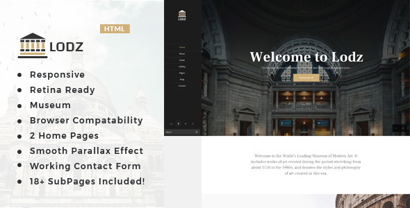 Lodz - Museum & Exhibition HTML Template