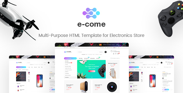 E-come | Multi-Purpose HTML Template for Electronics Store