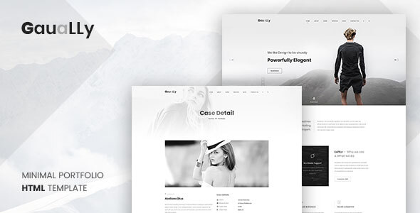 Gaually: Minimal Creative Portfolio HTML5 RTL Template