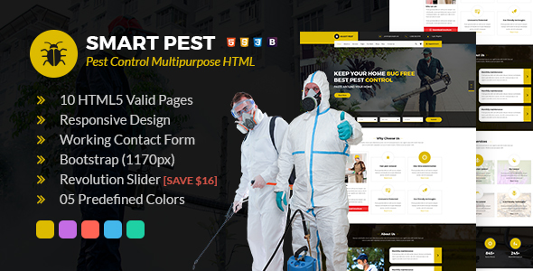 Smart Pest Control Multipurpose HTML Template
