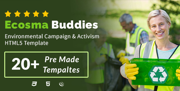 Ecosma Buddies - Environmental Campaign & Activism HTML5 Template