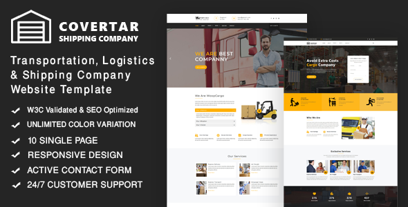 Convertar - Cargo Transport & Logistics Responsive Website