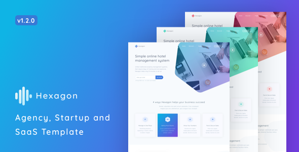 Hexagon - Agency, Startup and SaaS Template