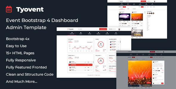 Tyovent - Event Management Dashboard HTML Template