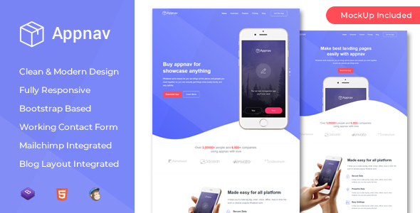 Appnav - App Landing Page