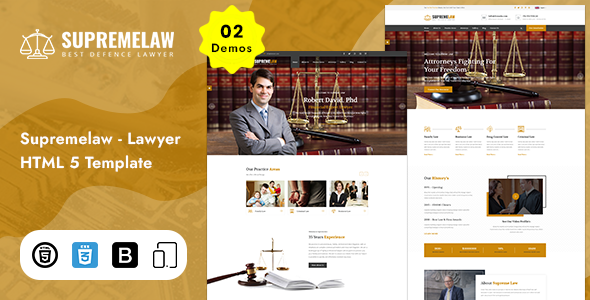 Supremelaw - Lawyer HTML Template