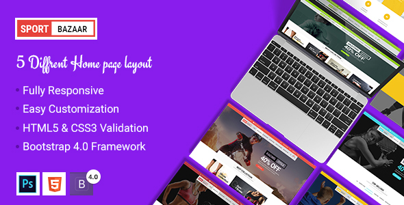 Sports Bazaar - Sports Ecommerce HTML Template