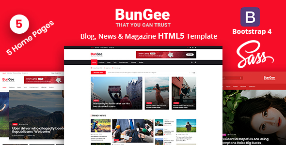 BunGee - Blog, News & Magazine HTML5 Template