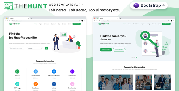 TheHunt - Bootstrap 4 Job Portal Template