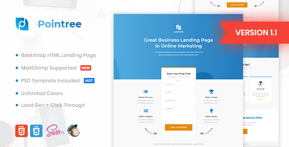 Pointree - Business HTML Landing Page Template