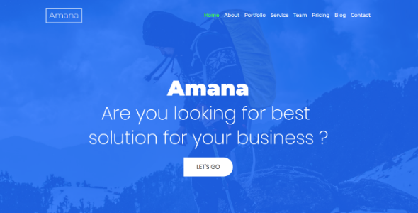Amana - Multipurpose HTML5 Onepage Template