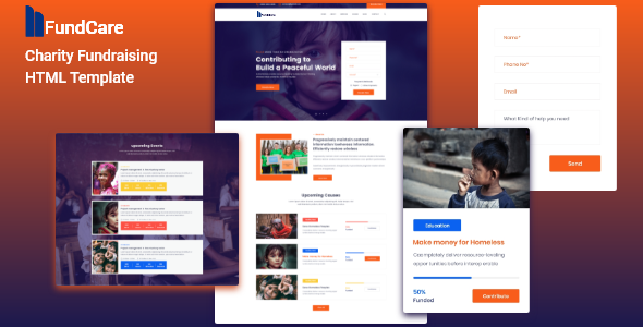 Charity and Nonprofit HTML Template - Fundcare