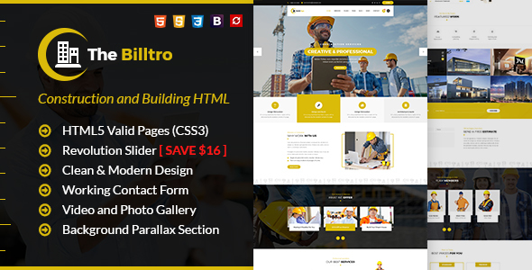 The Billtro - Construction HTML Template
